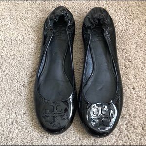 EUC Tory Burch Reva Flats Black Size 7.5